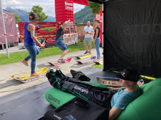 Reboots am Expo-Stand beim GIRO ARLBERG.